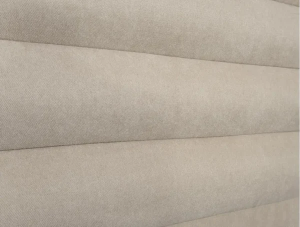 LAZARO Tête de lit aspect bombé en tissu BEIGE 140 cm – Image 4