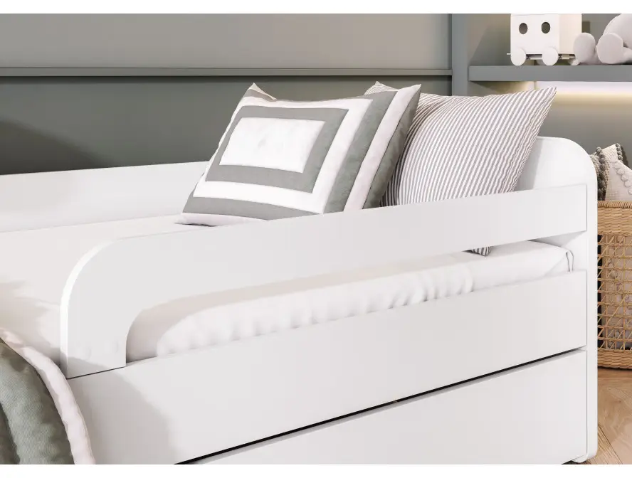 NAHLA Lit enfant en bois blanc  80/160 cm – Image 5