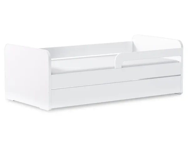 NAHLA    PACK - Lit enfant en bois blanc + matelas 80/160 cm – Image 5