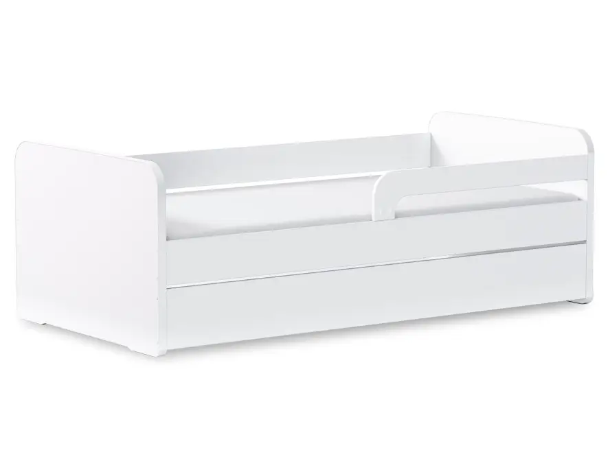 NAHLA    PACK - Lit enfant en bois blanc + matelas 80/160 cm – Image 5