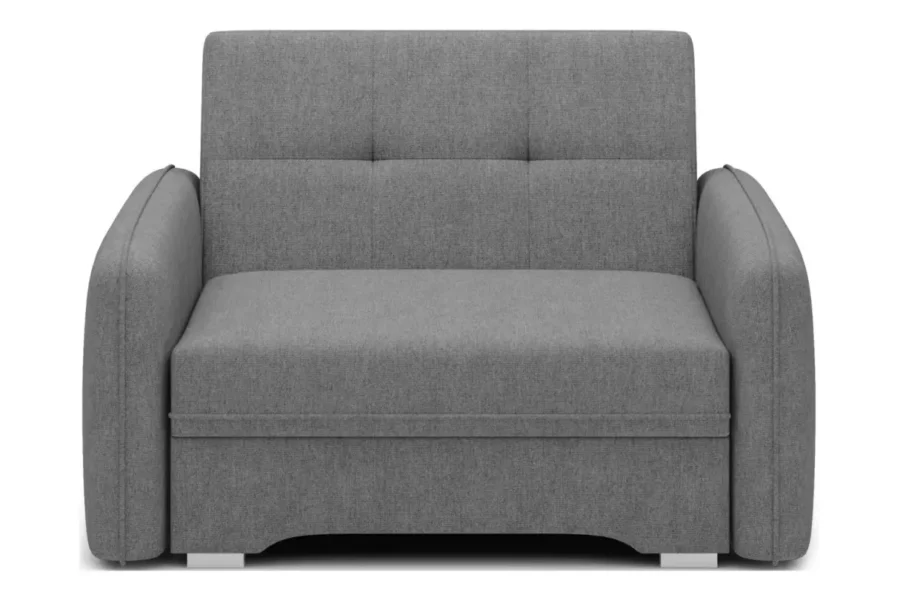 SORAYA Fauteuil convertible en tissu GRIS FONCE