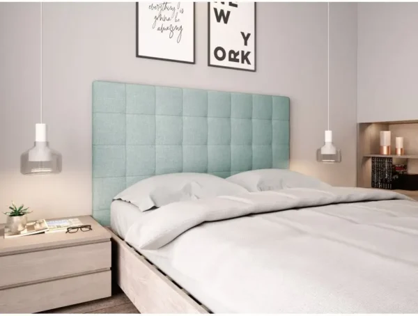 TRACY Tête de lit capitonnée en tissu VERT D'EAU 160 cm – Image 2