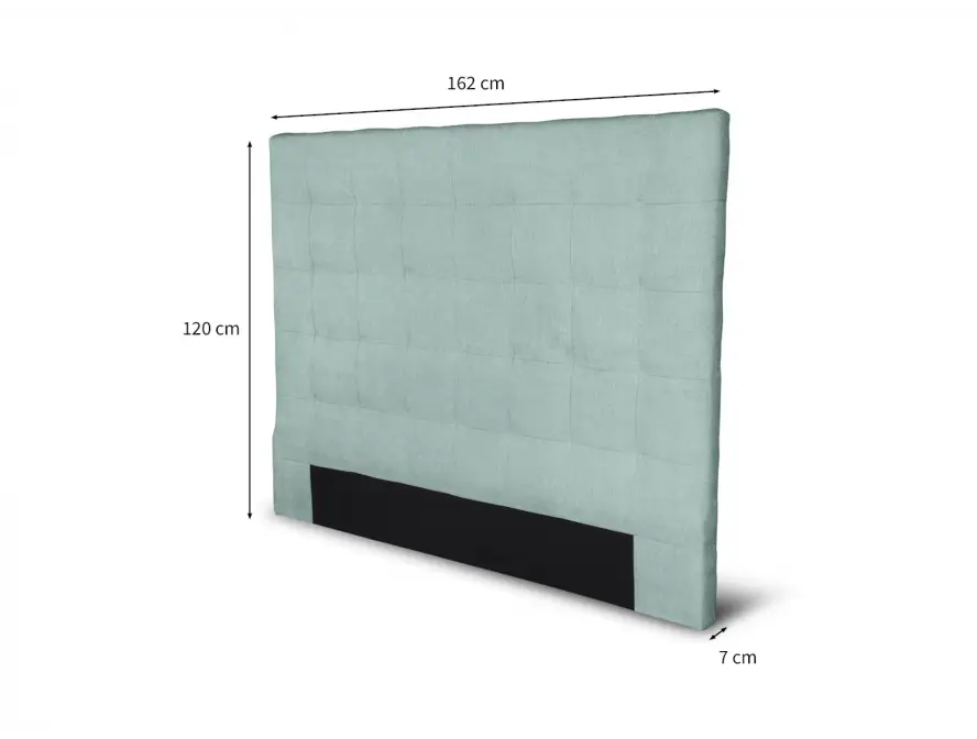TRACY Tête de lit capitonnée en tissu VERT D'EAU 160 cm – Image 7