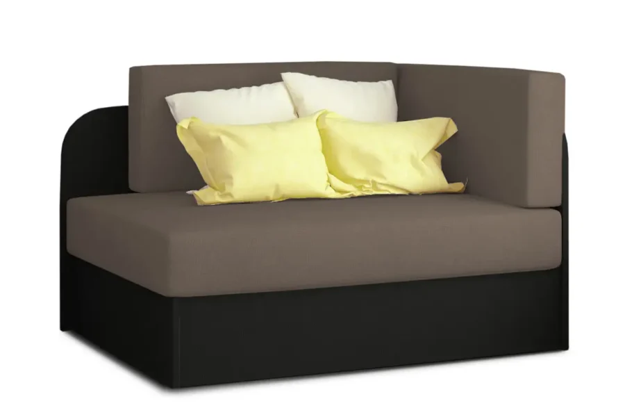 ZAYAH Chauffeuse/Lit enfant en tissu taupe